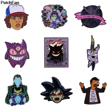 

20pcs/lot A3769 Patchfan Cute Anime Enamel Pin Collection Cartoon Brooches Art Lapel Pins Backpack Badge Collar Jewelry