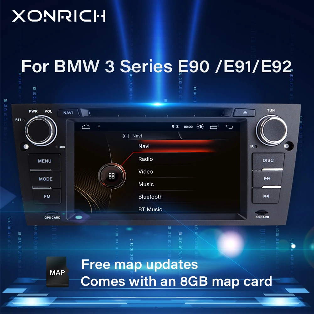 Xonrich Autoradio Pour Bmw E90/e91/e92/e93 Série 3 2005 2012, Lecteur Multimédia 1 Din