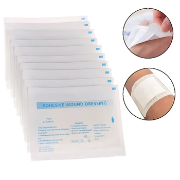 

10Pcs First Aid Non-Woven Band Adhesive Bandage Cover Sticker Sterile Care