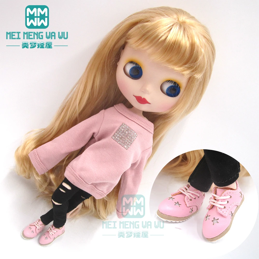Blyth Кукла одежда розовый свитшот, повседневные штаны, кожаная обувь кукла azone аксессуары