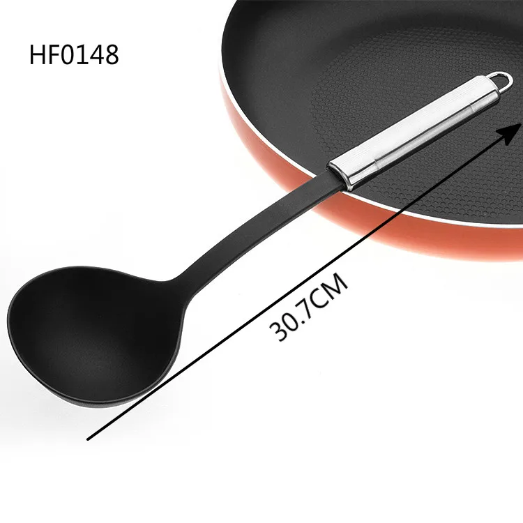 Heat-Resistant Nylon Soup Spoon, Cookware, Utensils, Non-stick, Kitchen Cooking Spoons, Colander Shovel Set, 6 Pcs per Lot