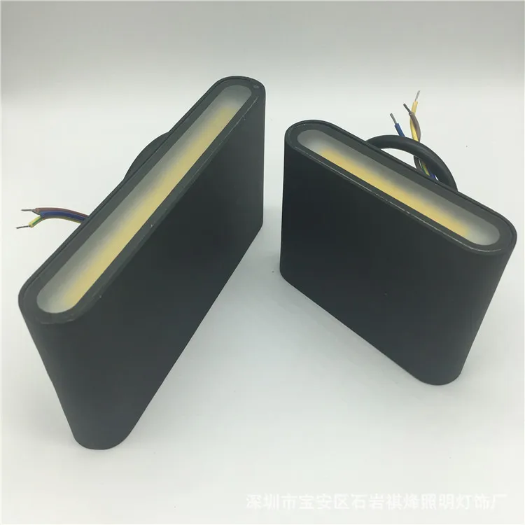 LED Modern Wall Lamp Outdoor Waterproof Wall Lamp Square Garden Lamp Exterior Wall Hallway Balcony Ultra-Thin-6w12w