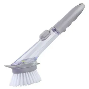 

Kitchen cleaning tools Double Use Brush Scrubber Dish Bowl Washing Sponge Automatic Liquid Dispenser Cleaner Tools