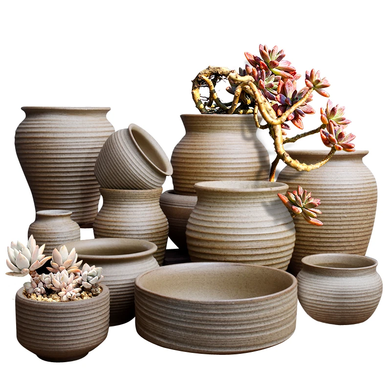 Вегетарианский свиный цветочный горшок туба керамика необработанный Тао