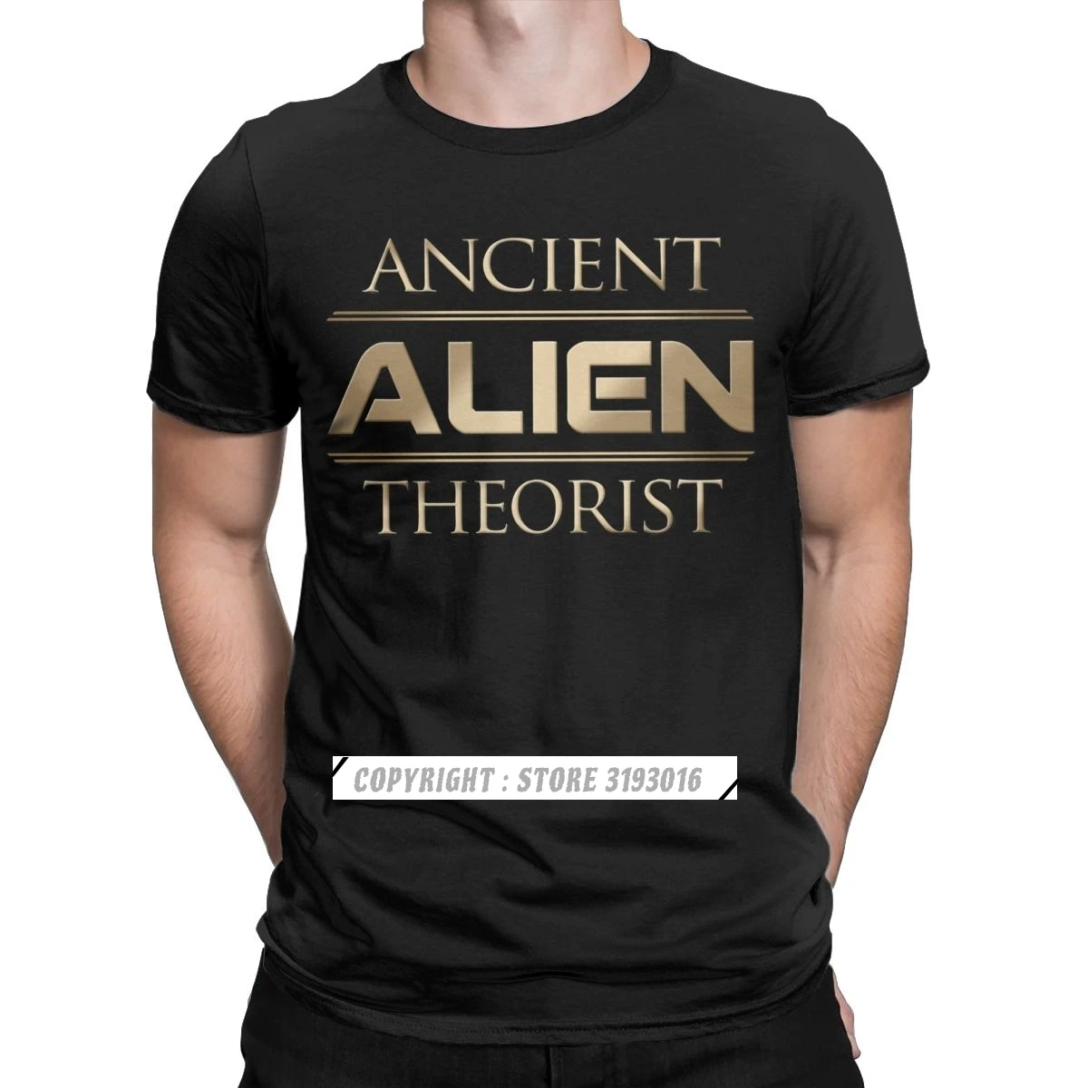 Men Retro Tees Ancient Alien Theorist Design Tshirts Aliens Alien