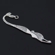 10 шт./партия, античные посеребренные металлические закладки русалки, сделай сам, браслет, ожерелье, ювелирные аксессуары, маркер для книг, канцелярские принадлежности