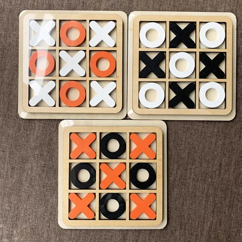 Interest Chess Board Game Table Set for Boys/Girls Tic Tac Toe Birthday Gifts Brain Game Toys for Kids 6-8
