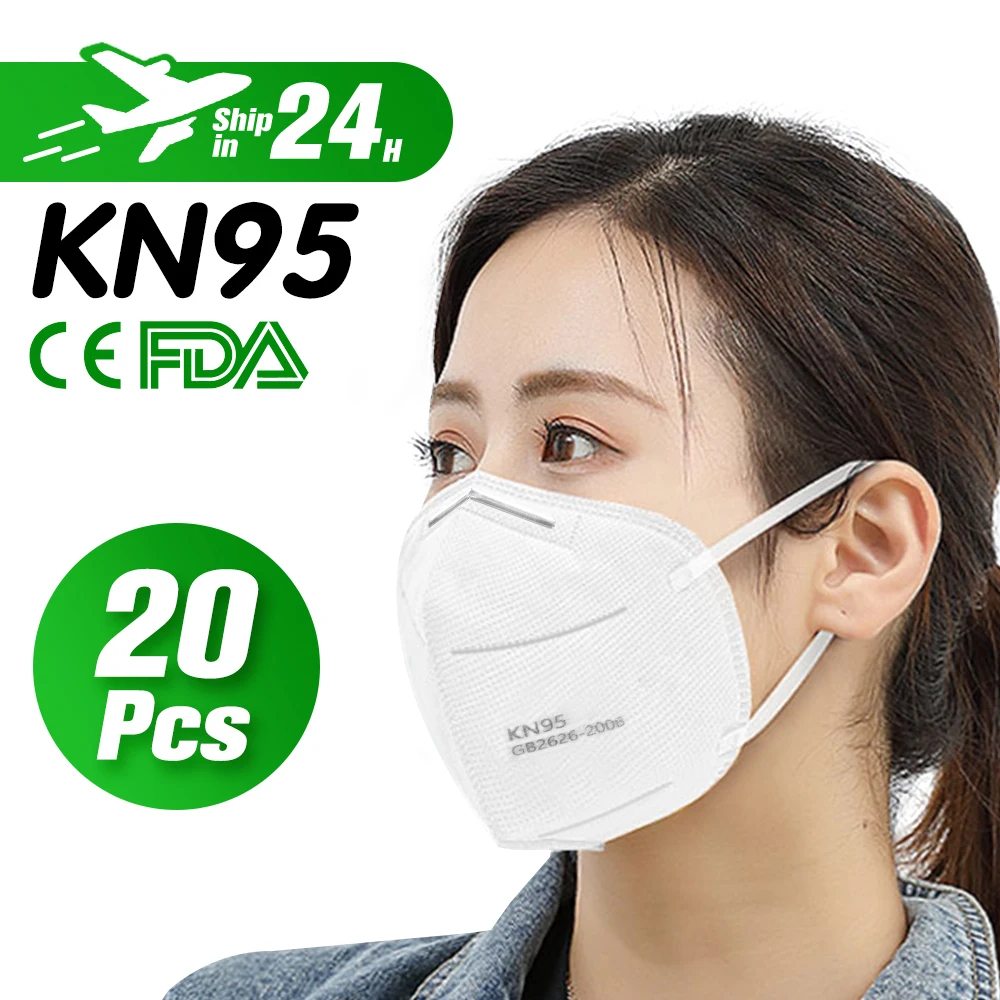 

10Pcs N95 Face Mask droplets protective mask for Face 3-layer Earloop filter mouth mask Unisex disposable hygiene respirator
