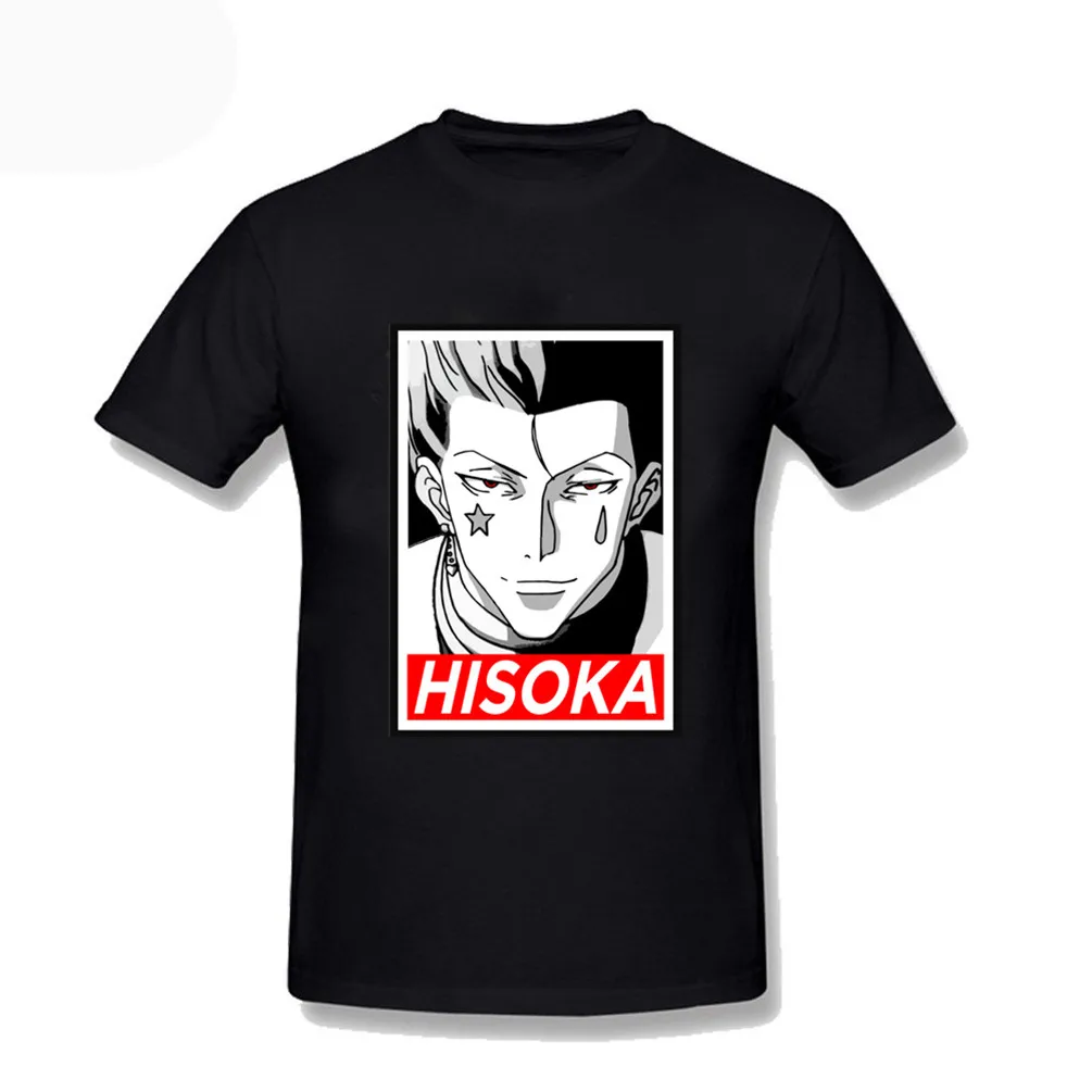 Футболка мужская Hunter X Hisoka HXH уличная одежда с рисунком аниме черный цвет размеры