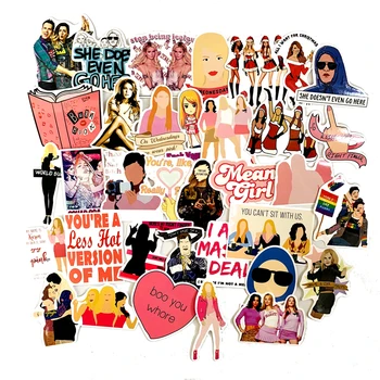

35PCS American Comedy Mean Girls Sticker For Trolley Backpack PVC Skateboard motorcycle helmet Car Styling Car Accessories