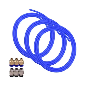 

Aibecy 3pcs 1 Meter with 3pcs PC4-M6 Pneumatic Fittings Blue PTFE Tube Hose Pipe 3pcs PC4-01 Fittings Connectors for 3D Printer