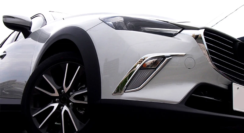 Подходит для Mazda CX-3 CX3- автомобильный Стайлинг АБС хромированный передний противотуманный светильник, накладка на лампу, 4 шт. авто аксессуары