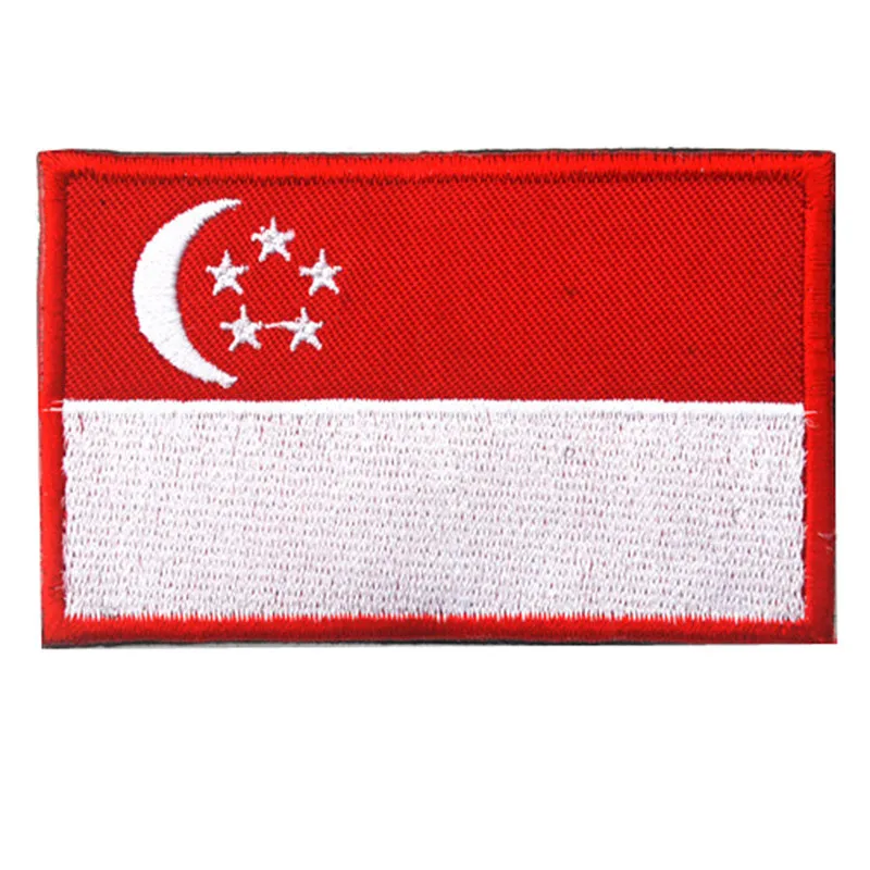 Country Flag Patch Embroidery armband Stripes Embroidered Russia Turkey Singapore Korea Pakistan Flag Tactical Military Patch #4 (4)