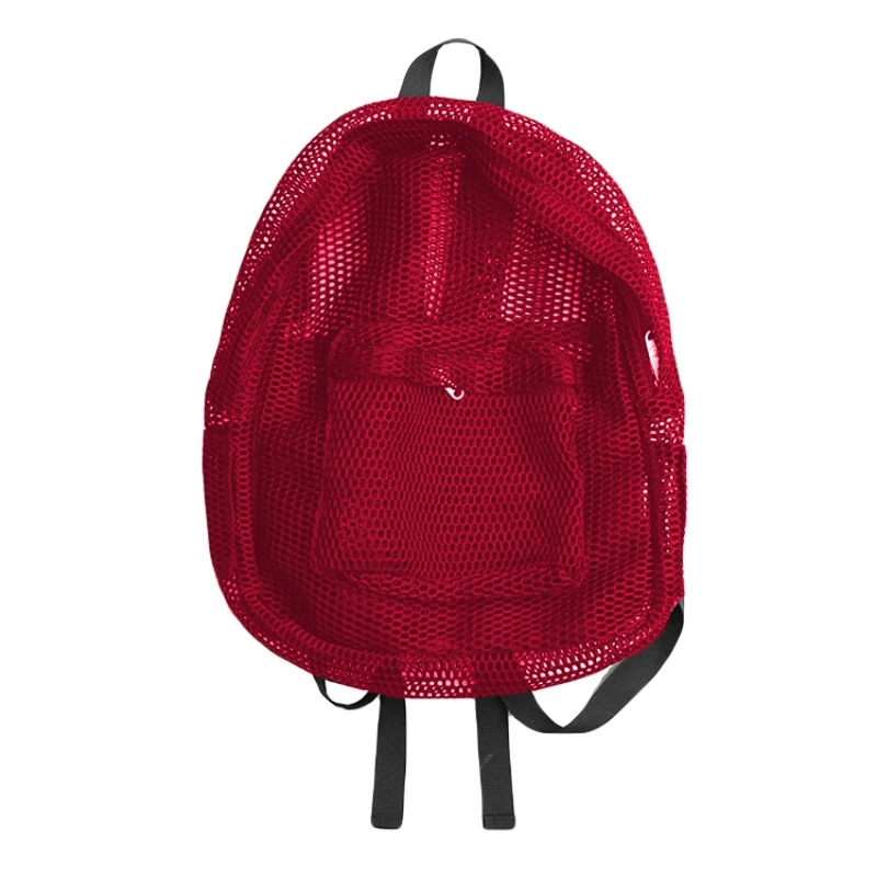 

Transparent Mesh Backpack With Padded Shoulder Straps Durable Lightweight Shoulder Pack For Gym Swimming Beach Bags