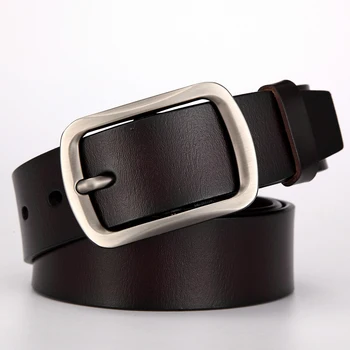 

Genuine Leather Fashion Men Belt Retro Pin Buckle Belts For Men Jeans Belt High Quality Men Belt Brand Designer Design Belts