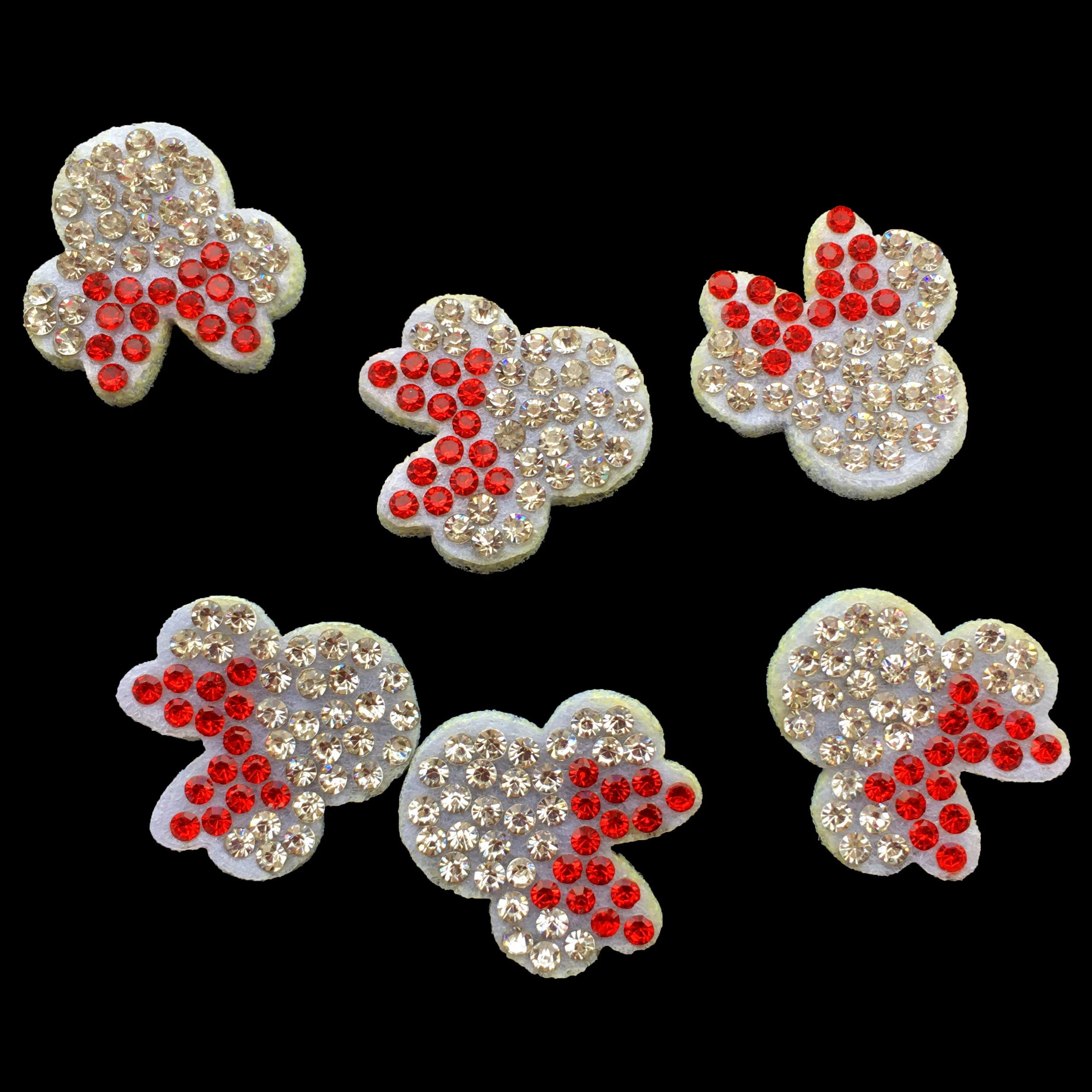 18MM Pink Padded Flower Crystal Rhinestone Applique for DIY Clothes Shoes Hat Sewing Patches Headwear Decor Accessories 30Pcs sewing rhinestones,craft supplies,glass crystal rhinestones,fabric flowers