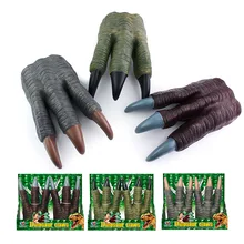 

TPR Soft Rubber Dinosaur Hand Puppet Simulation Model Toy Tyrannosaurus Rex Claw Cover Children's Toy Prank Horror Scuishies