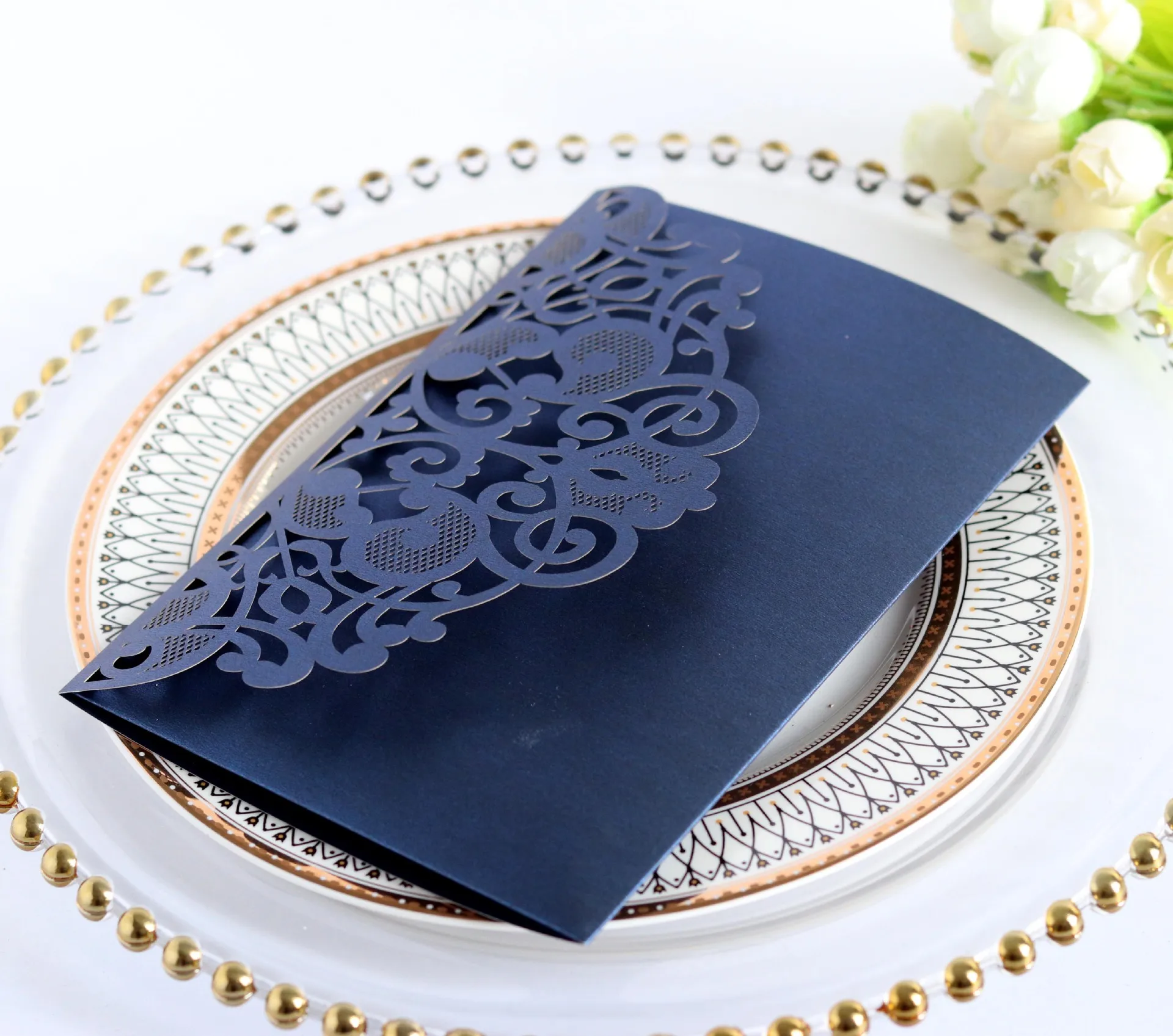 5pcs Elegant Crown Laser Cut Wedding Invitations Card Customize Greeting Card With RSVP Cards Wedding Party Favor Supplies Decor greeting cards wedding invitations