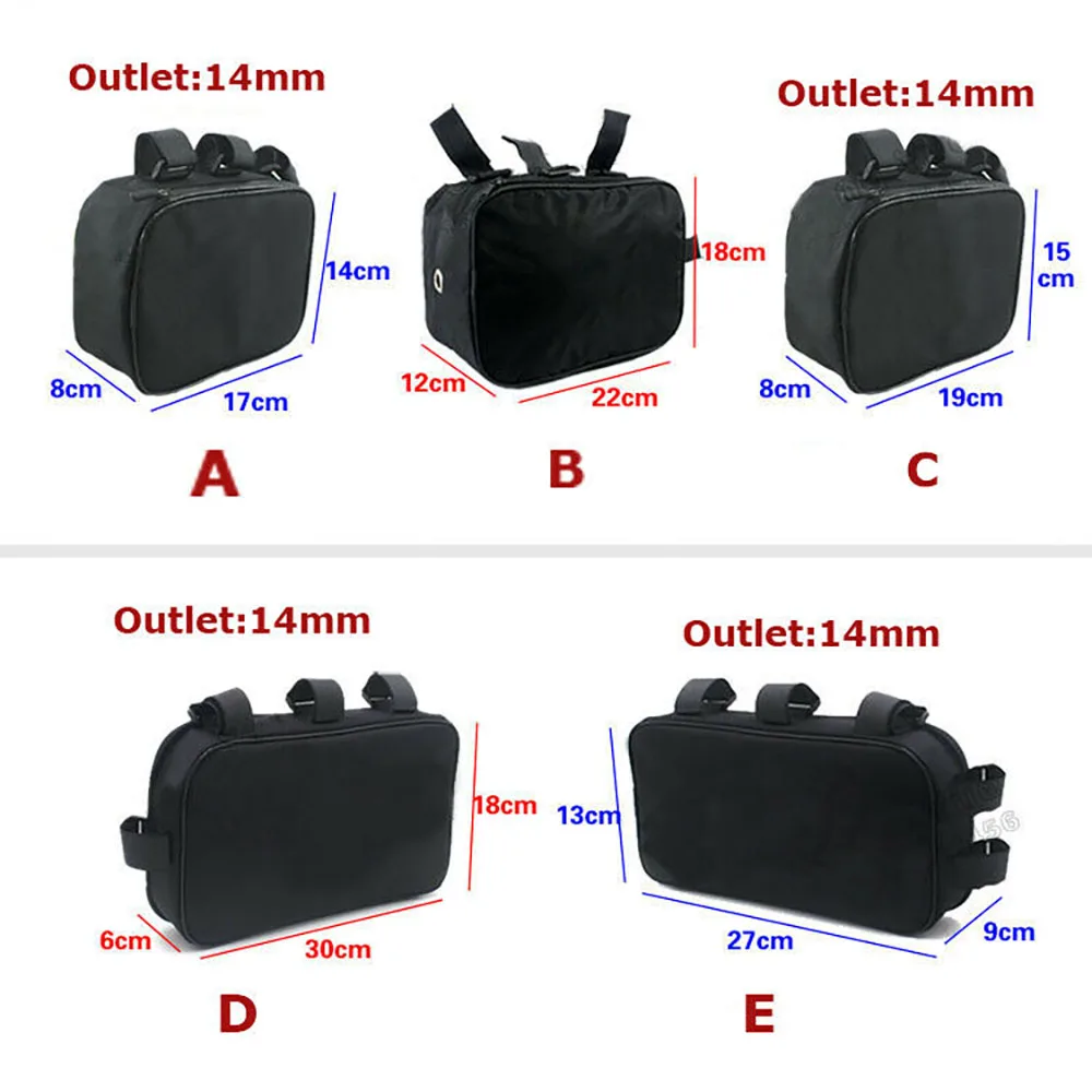 Bike Bag Bicycle Bag Bike Accessory Cycling Tools Storage Box Bike Storage Box Bicycle Bike Tube Frame Pack Bag Case Battery li-ion Tool Box Storage Hanging Multiple Sizes Waterproof Convenience for Bicycle