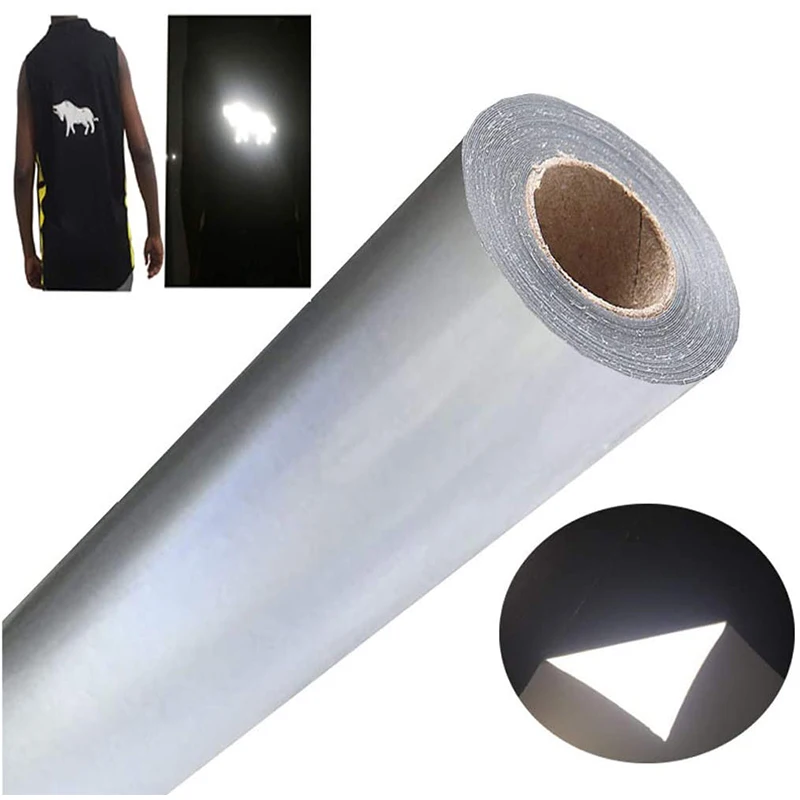 Silver Reflective HTV Heat Transfer Vinyl Film Iron On to Fabric Tape Fit  Carving Machine for Running Gear, Reflect Logo, Letter - AliExpress