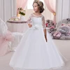 2022 White Long Sleeve Pink Bridesmaid Dress Kids Dresses For Girls Clothing Princess Dress Girl Party Wedding Dress 10 12 Year ► Photo 1/6