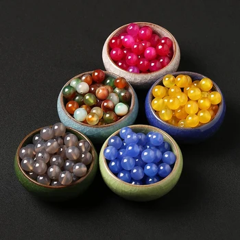 

Natural Stone Beads Agates Tiger Eye Amazonite Quartz Round Loose Beads For Jewelry Making Charm For Bracelets Necklaces 48 Pcs