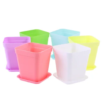 

24Pcs Pots Plastic Pots Colorful Lovely Pot for Garden Home Office