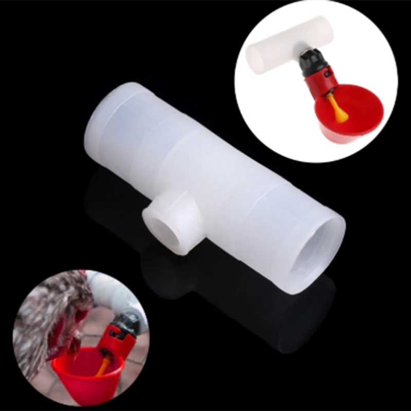 100Pcs 1/2 Inch Poultry Water Drinking Tube Chicken Bird Quail Plastic Automatically Drinking Water Connection Pipe Farm Animal