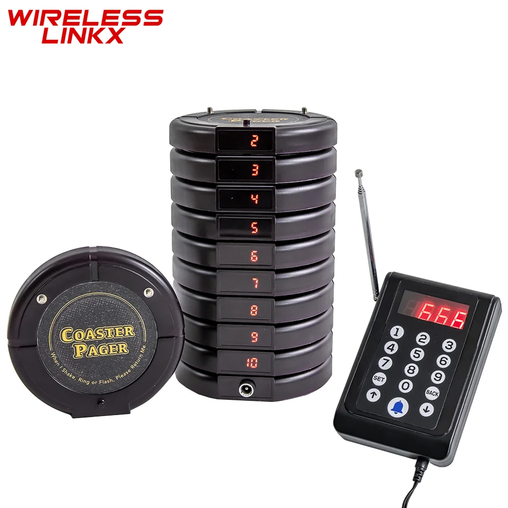 Wirelesslinkx Wireless Restaurant Buzzer Pager Customer Guest Paging Calling System for Church Clinic Quiz Food Court Truck | Компьютеры и