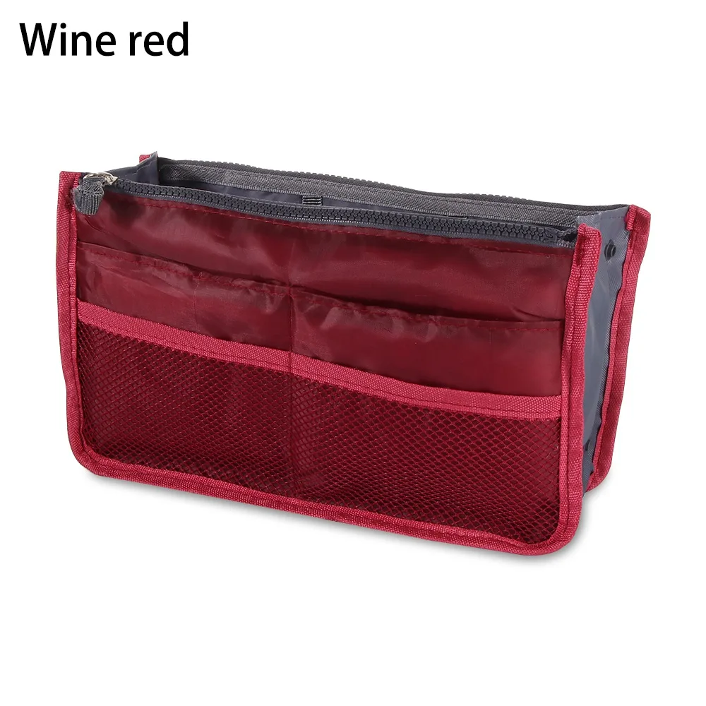 wine red Mul-функциональная косметичка, портативный органайзер для путешествий, косметичка, туалетные принадлежности для ванной комнаты, карманная косметичка для хранения - Цвет: wine red