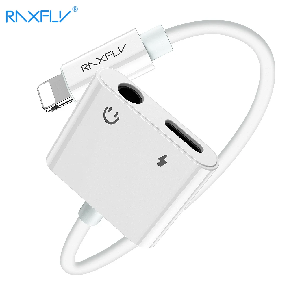 RAXFLY 2 в 1 адаптер для Apple iPhone X 7 8 plus IOS 11 зарядка 3 5 мм разъем наушников Aux кабель