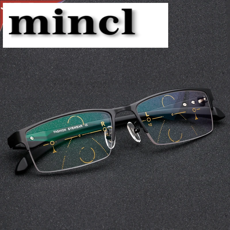 MINCL титановый сплав прогрессивные многофокусные коммерческие очки для чтения бифокальные очки для пресбиопии с коробкой NX