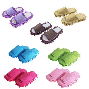 

1 pair Floor Dust Cleaning shoe Mop slipper Lazy Women Men Mop House Clean cloth for Indoor House Bathroom Cleaning