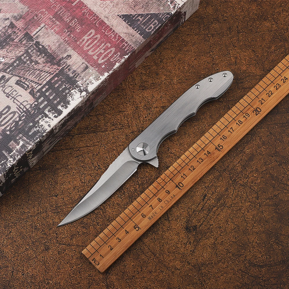 Новый oem-складной нож 7076 EDC ручка из нержавеющей стали с 8cr13mov стальным лезвием