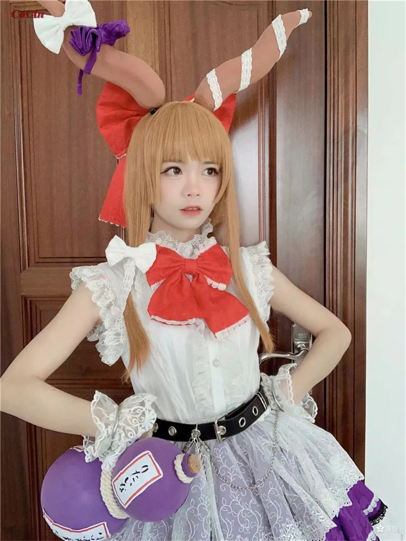 ゲーム東方project伊吹萃香コスプレ衣装高品質フォーマルドレスユニ 