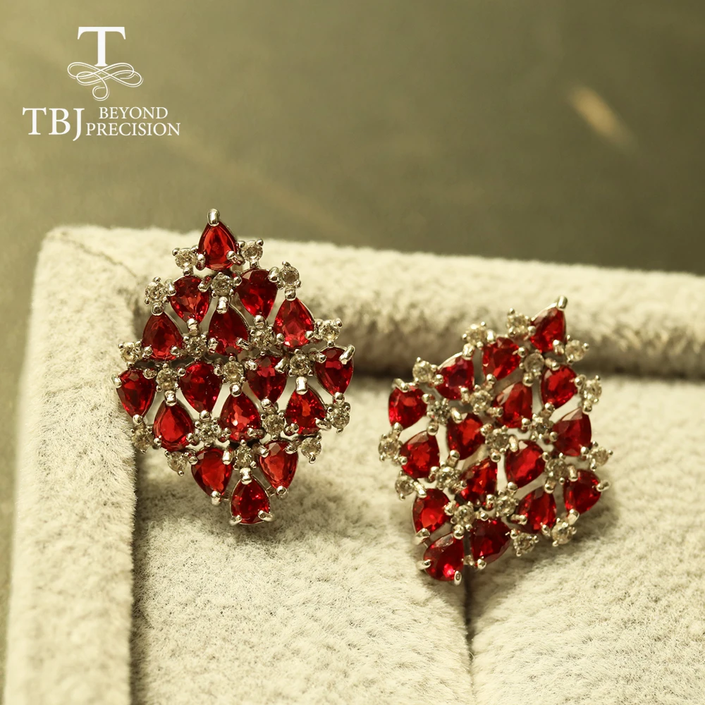 Женские серьги с сапфирами 6 карат TBJ Подарочные ювелирные украшения