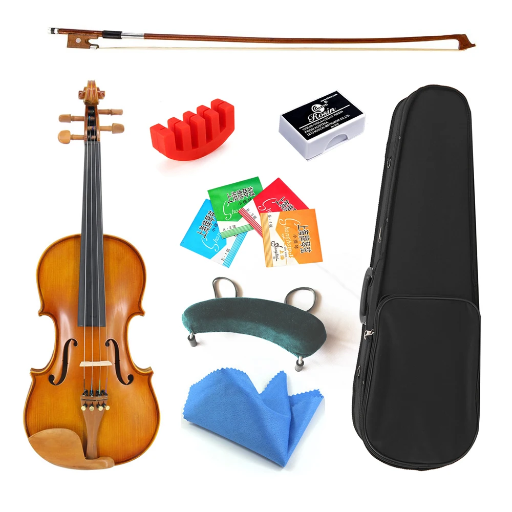 Violino artesanal de madeira de qualidade, instrumento