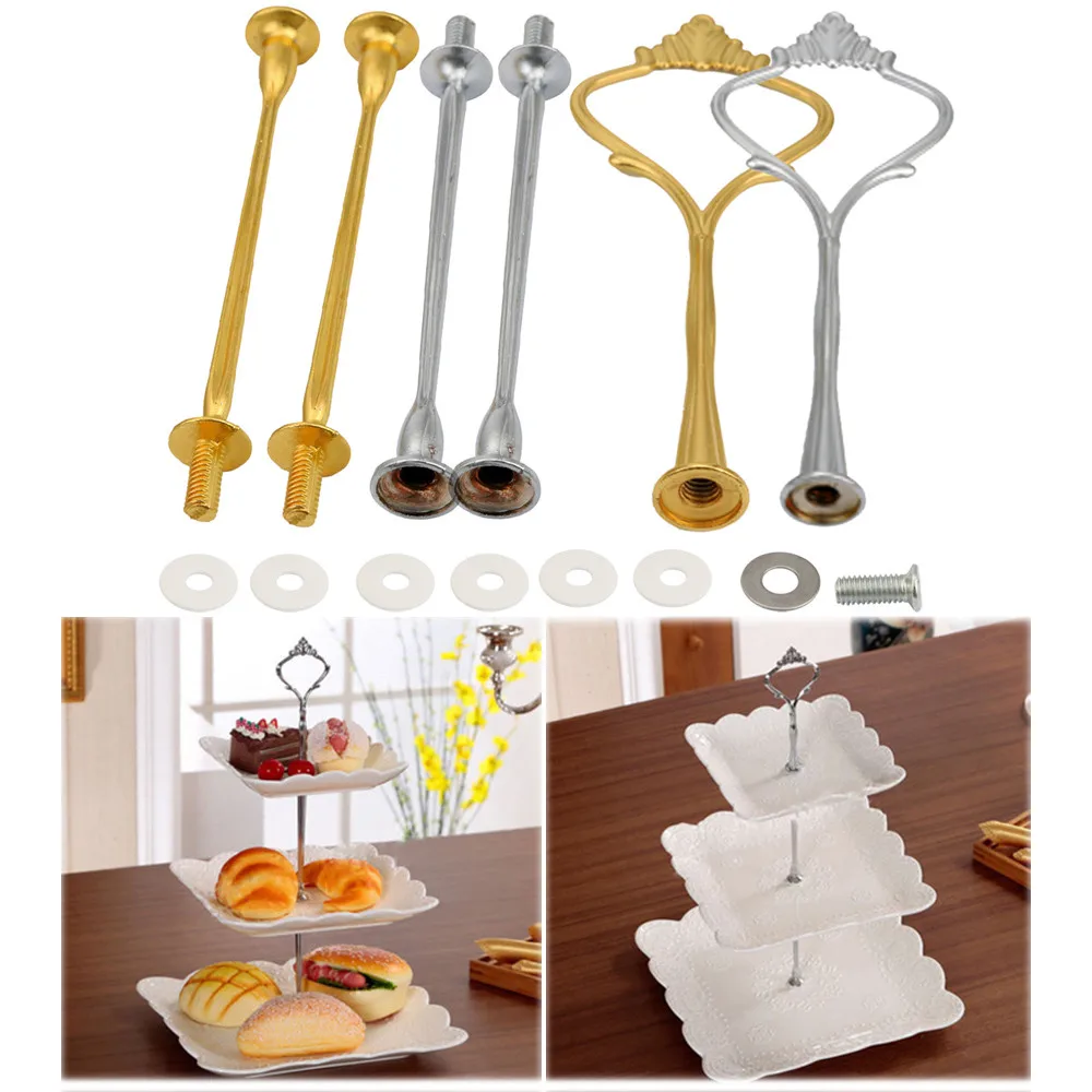Crown Tier Cake Cupcake Plate Stand Handle Hardware Fitting