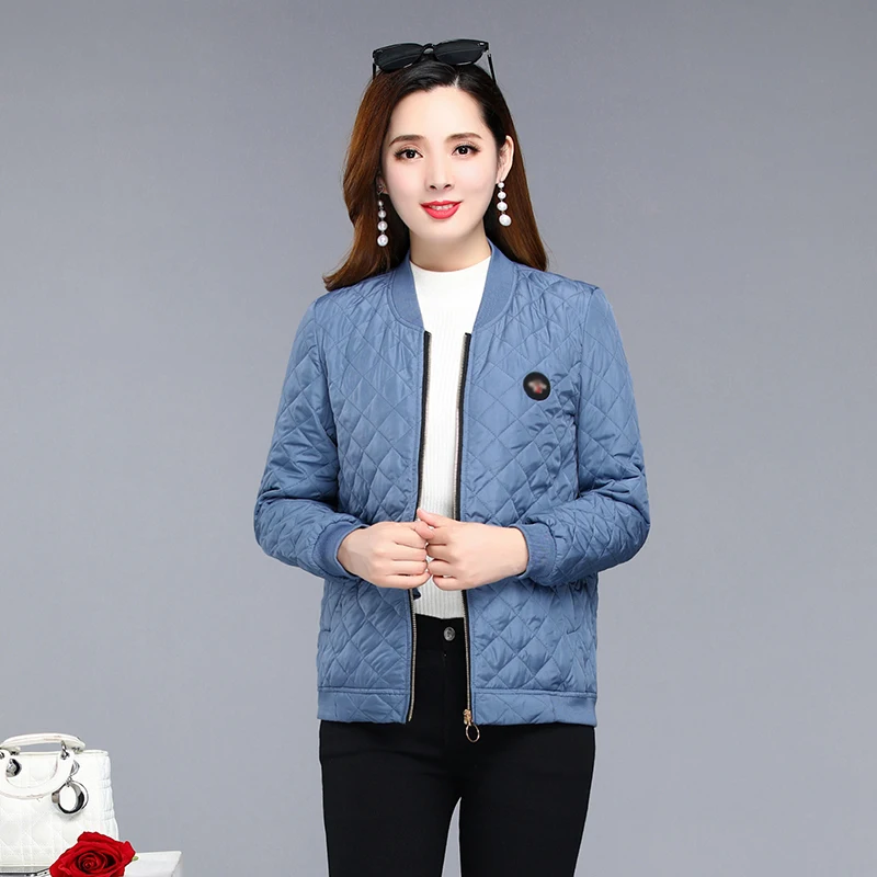 Зимние куртки и пальто Женская парка Новинка XL~ 5XL Casaco Feminino Женская Стеганая Верхняя одежда Повседневная зимняя парка для женщин плюс размер - Цвет: Небесно-голубой