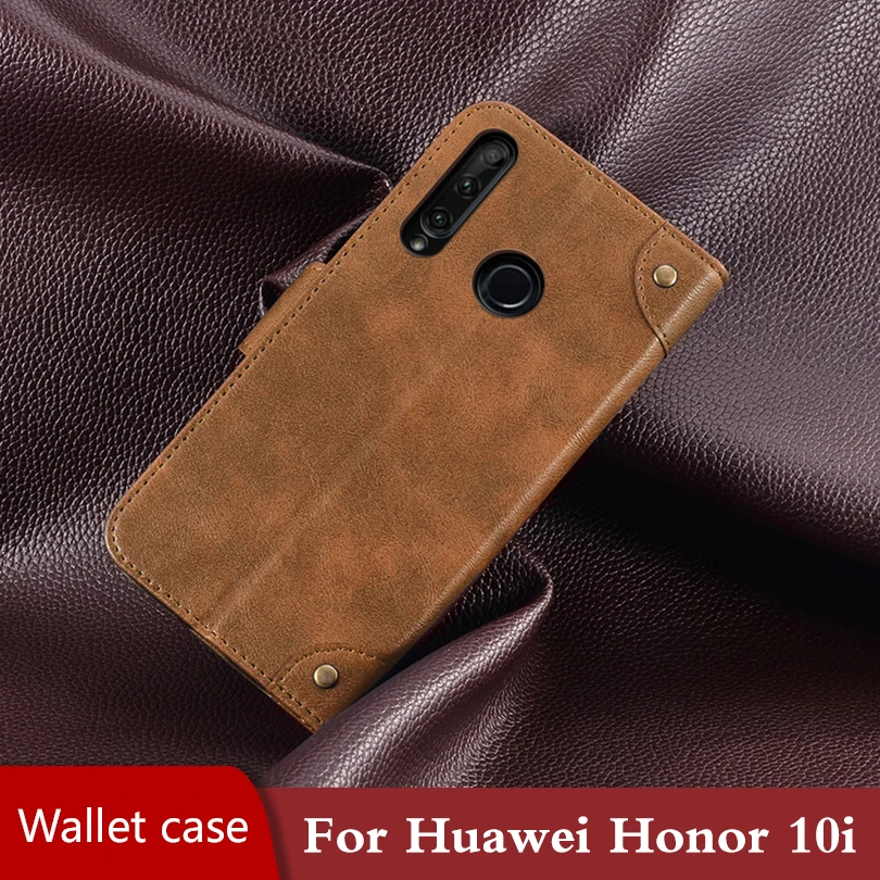 wallet book case for Huawei Honor 10i leather back cover Anti-knock bumper phone on 10i/HRY-LX1T funda | Мобильные телефоны и