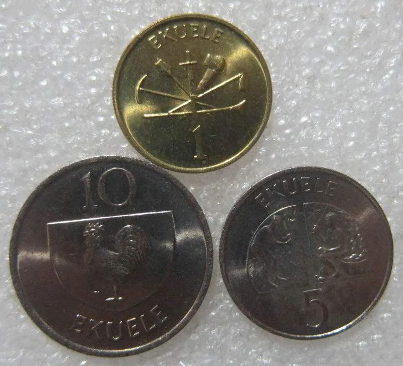 3 шт Экваториальная монета, оригинальная монета 1975 года, не распространяется