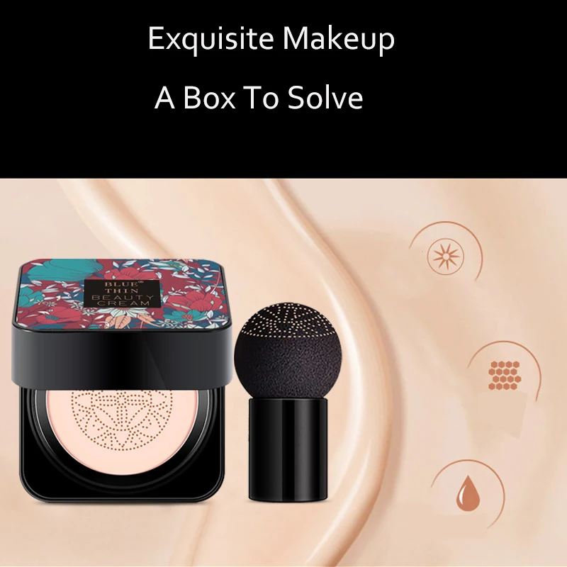 BLUETHIN New Mushroom BB Cream Head Make up Air Cushion Moisturizing Foundation Air-permeable Natural Brightening Makeup BB Cr