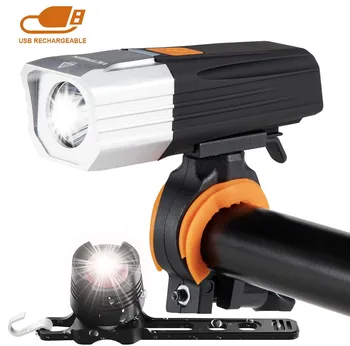 

6000LM Fits All Bike Light Tail Light USB Rechargeable Built-in Battery Bicycle Light IP-65 5 Modes Flash Light Installs Easily