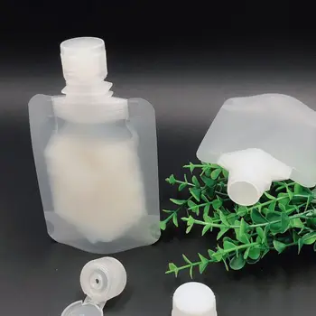 

5Pcs Refillable Lotion Empty Bag Clear Squeezeable Pouch Portable Shampoo Shower Gel Hand Sanitizer Flip Lid Container
