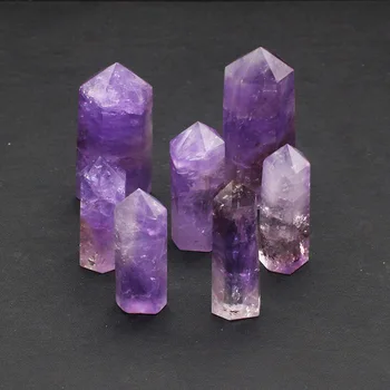 

Natural crystal natural amethyst hexagonal prism ornament single pointed crystal column energy ore