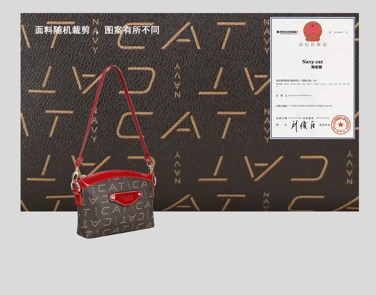 Navy cat Retro Square Bag Ladies Handbag Shoulder Messenger Bags Female 2019 New Korean6