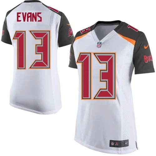 Мужские новые высококачественные футболки Tampa Bay Mike Evans Buccaneers белого цвета - Цвет: Women