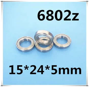 

10pcs/lot free shipping 6802 6802Z 6802ZZ 15*24*5 mm chrome steel deep groove bearing 61802