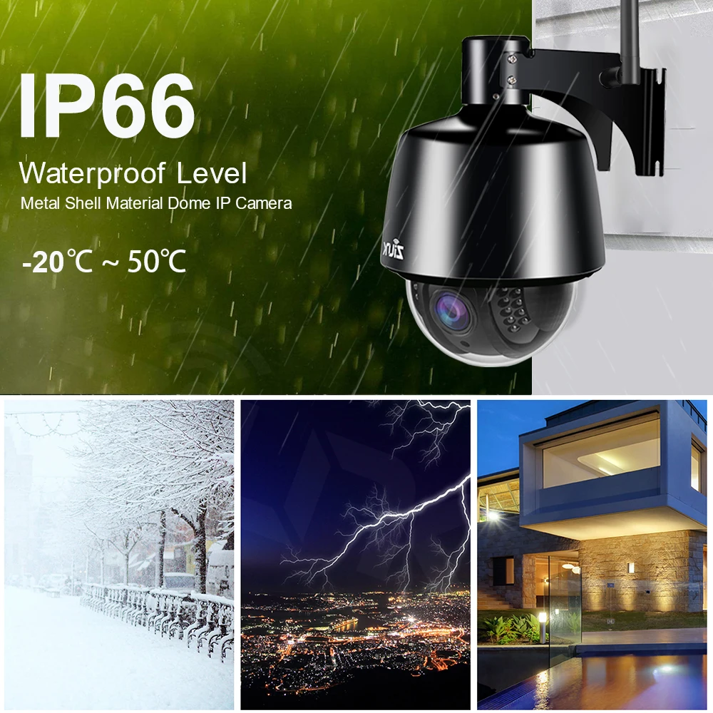 Беспроводная камера видеонаблюдения HI3516C + SONY IMX323 HD 1080P 5 МП Wi Fi PTZ IP кратный зум