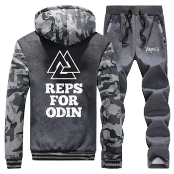 

Reps for odin Print Men Hoodie Sweatshirt+sweatpants Suit Viking Legend Winter Warm Hoodies+Pants 2 Piece Set Mens Casual Jacket